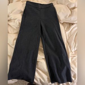 Madewell xs wide leg trouser in navy stripe